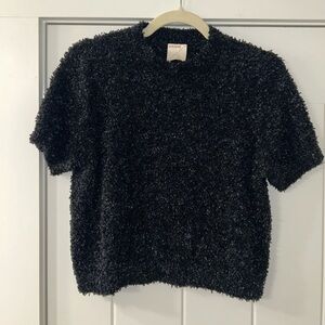 South Boutique Kerisma shag style black top